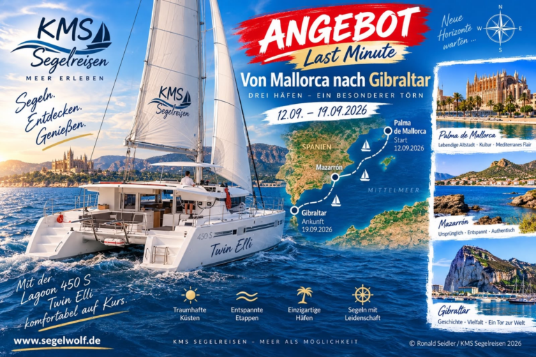 Katamaran Twin Elli Mallorca nach Gibraltar